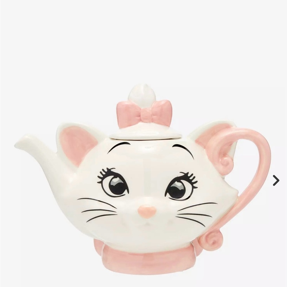 Disney Pink and White Cat Teapot